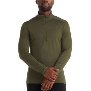 ICEBREAKER MERINO Men's 200 Oasis Long Sleeve Half Zip Base Layer XL Loden NIB